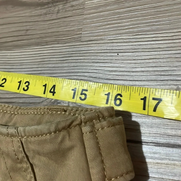 Talbots Patch Pocket Crop Chinos Khaki Tan Straight leg Womens size 14 Neutral - Picture 9 of 14